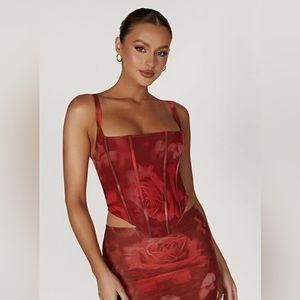 Meshki Joanie Mesh Lace Up Corset